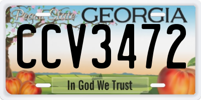 GA license plate CCV3472