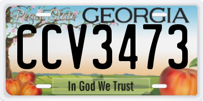GA license plate CCV3473