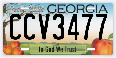 GA license plate CCV3477