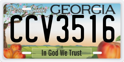 GA license plate CCV3516