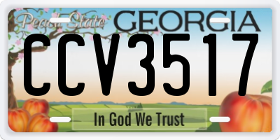 GA license plate CCV3517