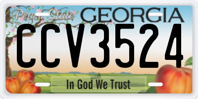GA license plate CCV3524