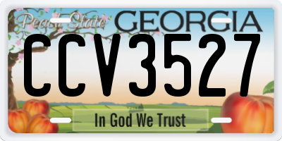 GA license plate CCV3527