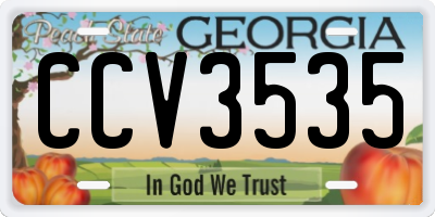 GA license plate CCV3535