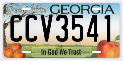 GA license plate CCV3541