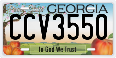 GA license plate CCV3550
