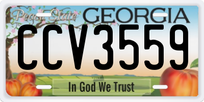 GA license plate CCV3559