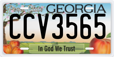 GA license plate CCV3565
