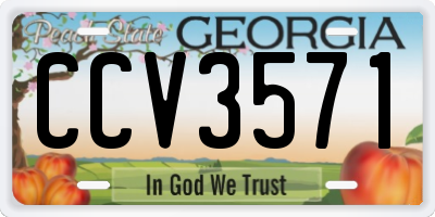 GA license plate CCV3571