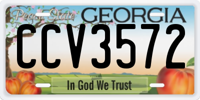 GA license plate CCV3572
