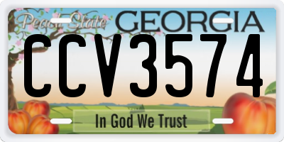 GA license plate CCV3574