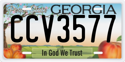 GA license plate CCV3577