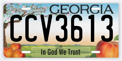 GA license plate CCV3613