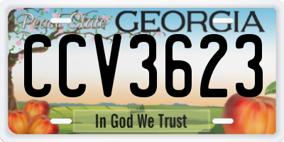 GA license plate CCV3623