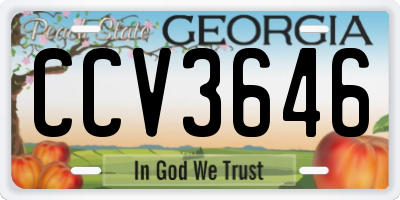 GA license plate CCV3646