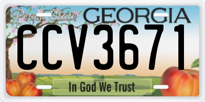 GA license plate CCV3671