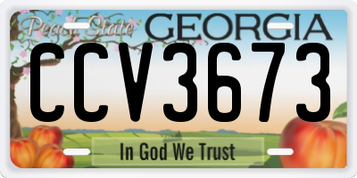 GA license plate CCV3673