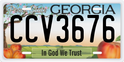 GA license plate CCV3676