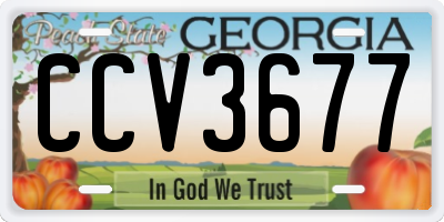 GA license plate CCV3677