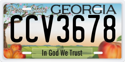 GA license plate CCV3678