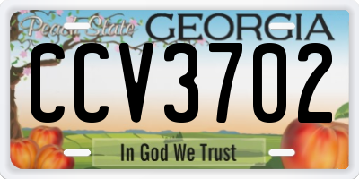GA license plate CCV3702