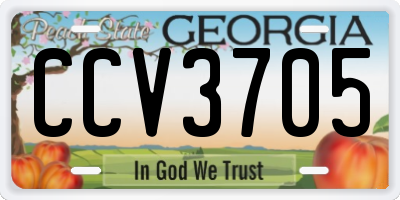 GA license plate CCV3705