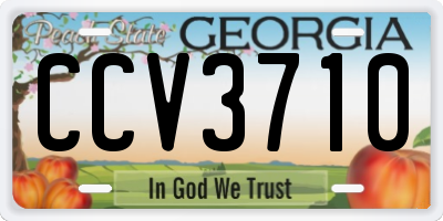 GA license plate CCV3710