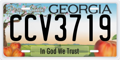 GA license plate CCV3719