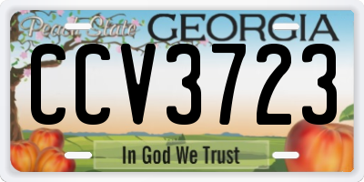 GA license plate CCV3723