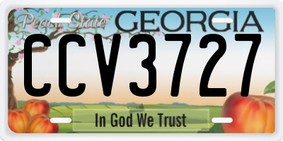 GA license plate CCV3727