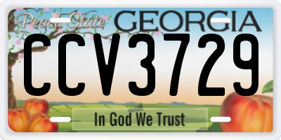 GA license plate CCV3729