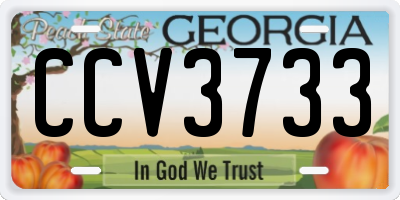 GA license plate CCV3733