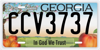 GA license plate CCV3737