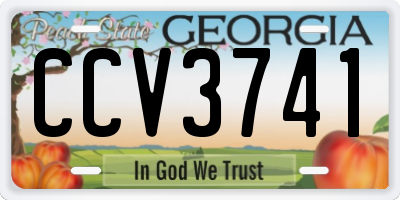GA license plate CCV3741