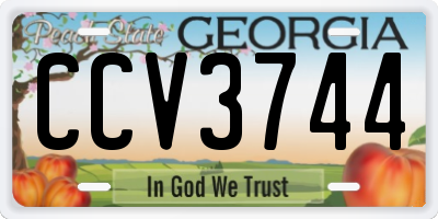 GA license plate CCV3744