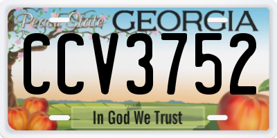 GA license plate CCV3752