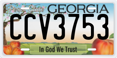 GA license plate CCV3753