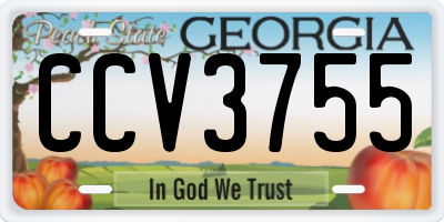 GA license plate CCV3755