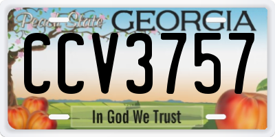 GA license plate CCV3757