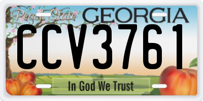 GA license plate CCV3761