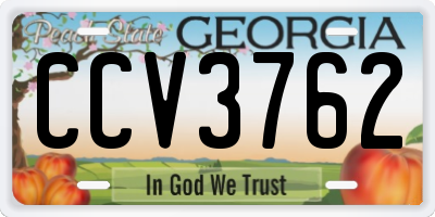GA license plate CCV3762