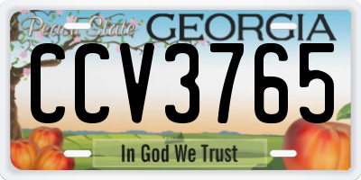 GA license plate CCV3765
