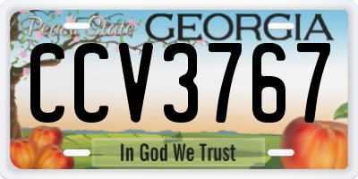 GA license plate CCV3767