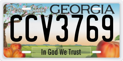 GA license plate CCV3769