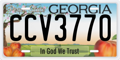 GA license plate CCV3770