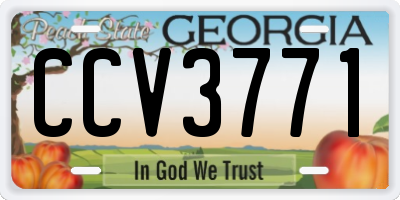 GA license plate CCV3771