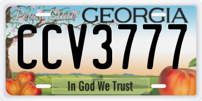 GA license plate CCV3777