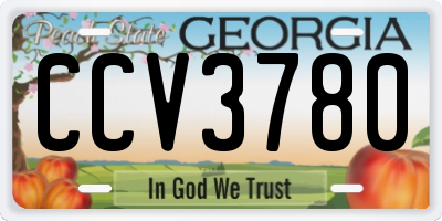 GA license plate CCV3780