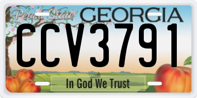 GA license plate CCV3791