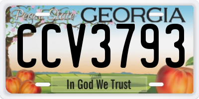 GA license plate CCV3793